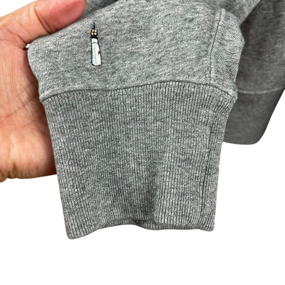 J. Crew Vintage Fleece Crewneck Sweatshirt Lighthouse Embroidered Sz L - Picture 6 of 10